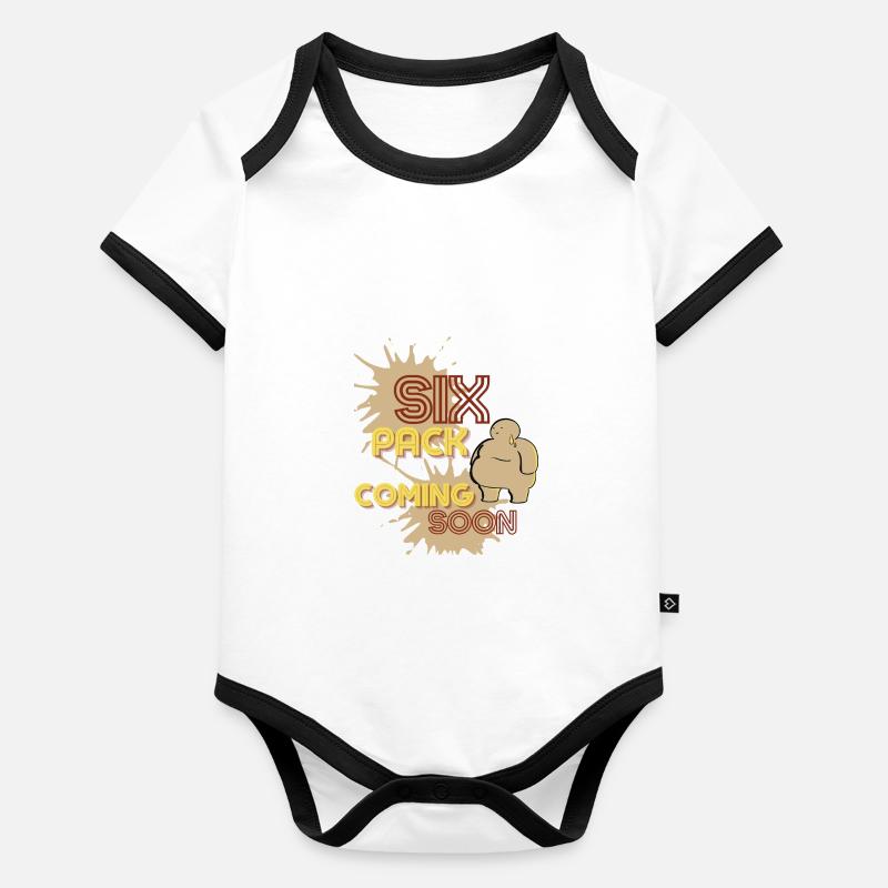 Six Pack à venir 37 Body Bébé bio contrasté manches courtes