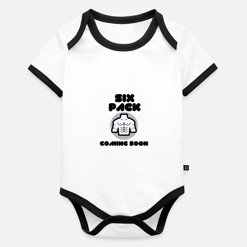 Six Pack à venir 36 Body Bébé bio contrasté manches courtes