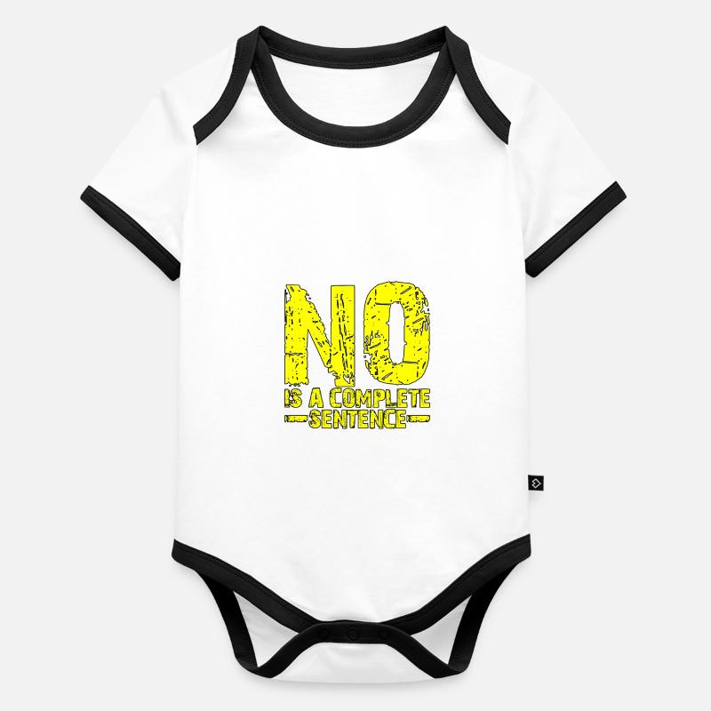 Non est une phrase complète 17 Body Bébé bio contrasté manches courtes