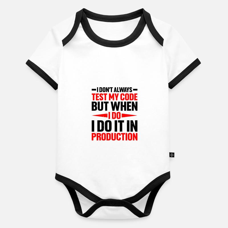 But When I Do I Do It In Production 2 Baby Bio-Kurzarm-Kontrastbody