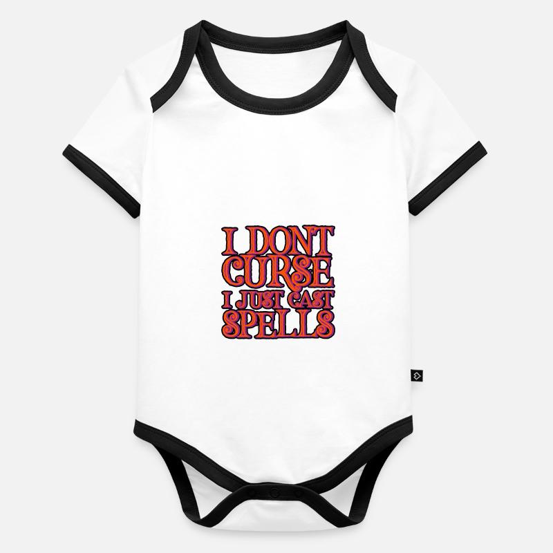I Don't Curse, I Just Cast Spells 2 Baby Bio-Kurzarm-Kontrastbody