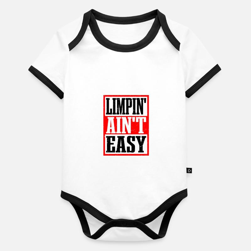Limpin' Ain't Easy 21 Baby Bio-Kurzarm-Kontrastbody