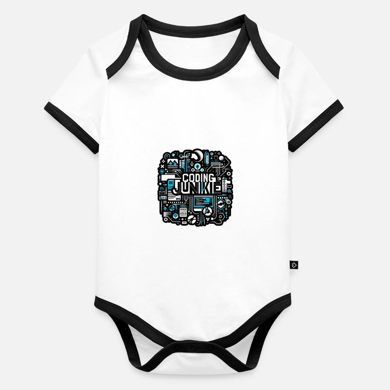 Accro au codage 16 Body Bébé bio contrasté manches courtes