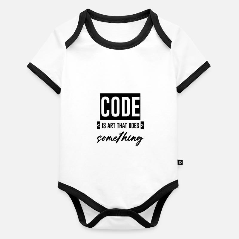 Le code est un art qui fait quelque chose 3 Body Bébé bio contrasté manches courtes