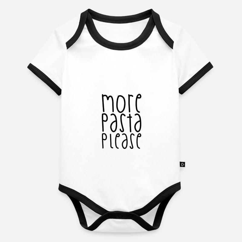 More Pasta Please Organic Baby Contrasting Bodysuit