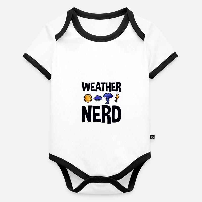 Weather Nerd 2 Baby Bio-Kurzarm-Kontrastbody