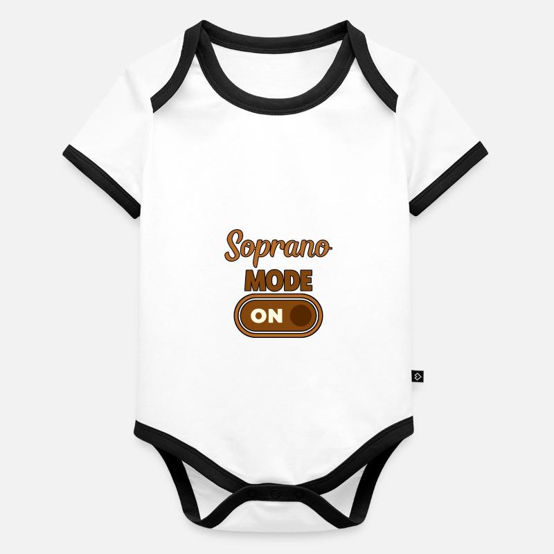 Soprano Mode On 2 Baby Bio-Kurzarm-Kontrastbody