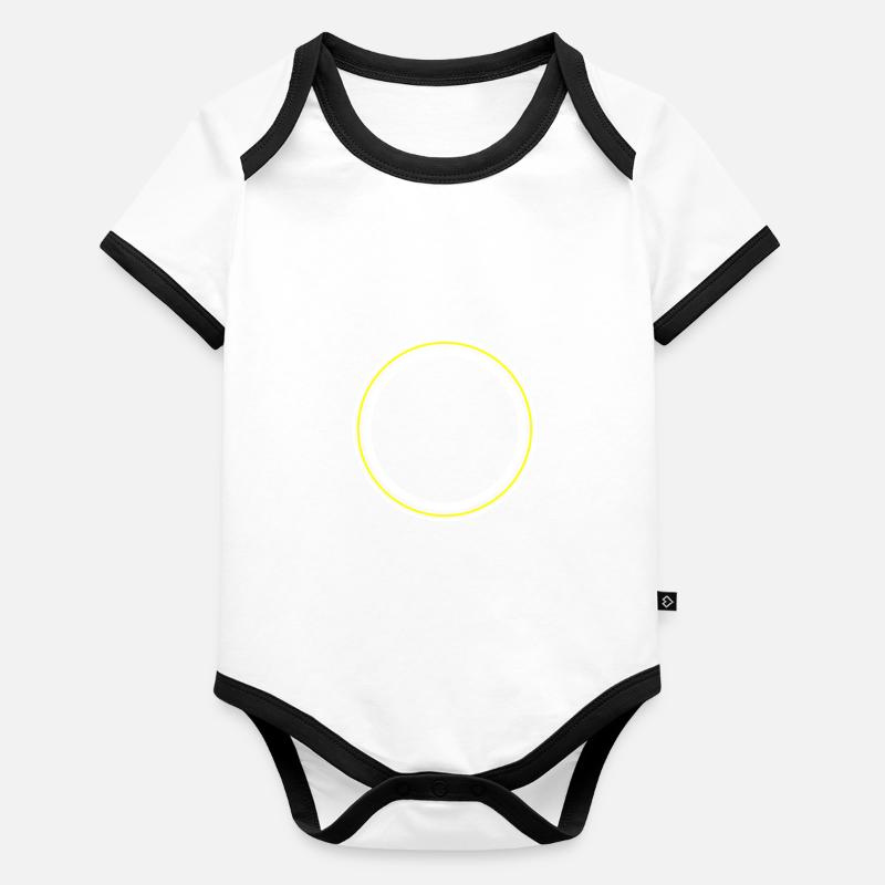 Symbole de cercle Body Bébé bio contrasté manches courtes