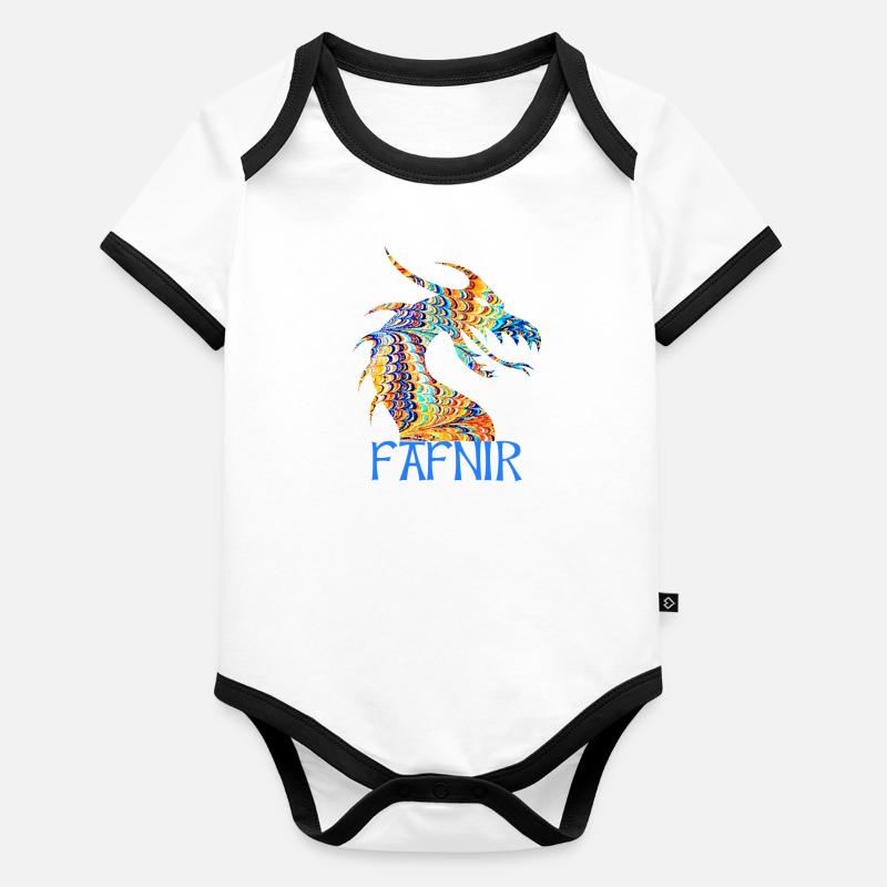 drache fafnir e 120 Baby Bio-Kurzarm-Kontrastbody