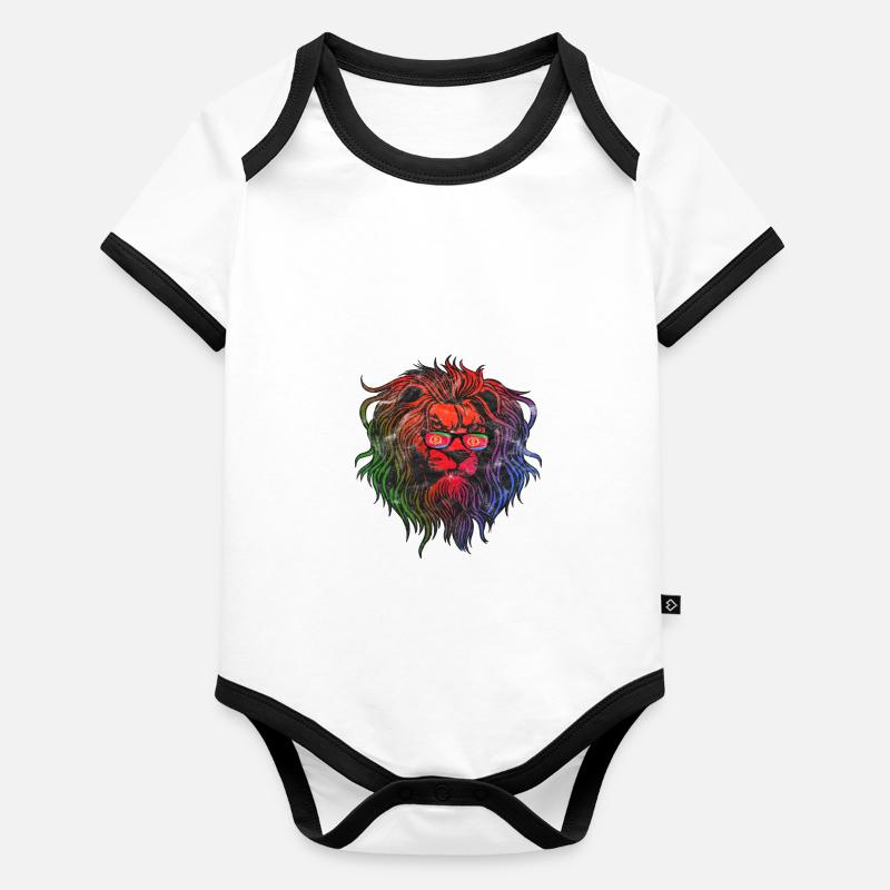 Érythrée Body Bébé bio contrasté manches courtes