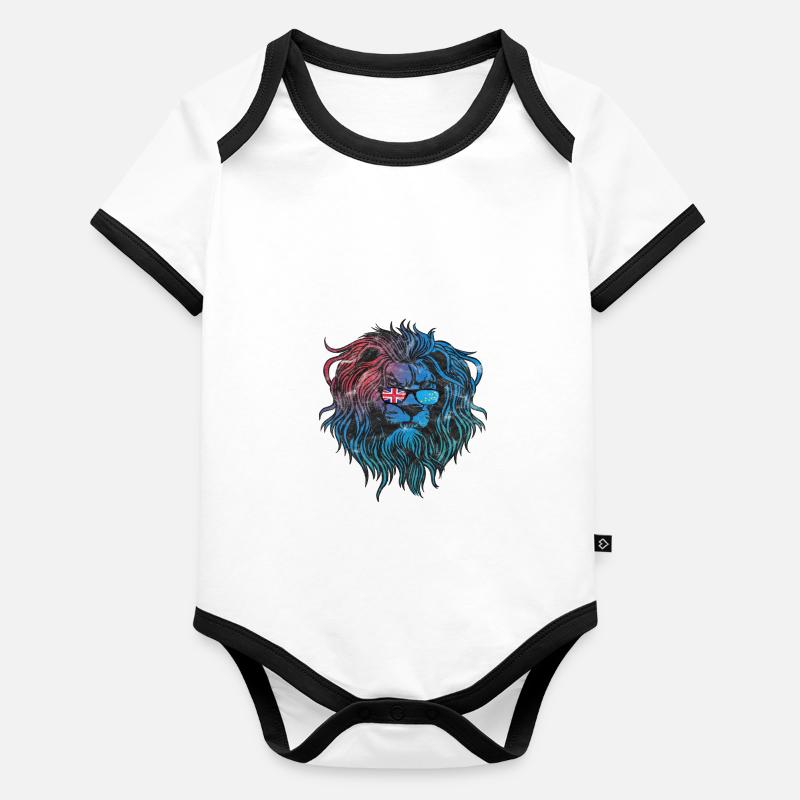 Tuvalu Body Bébé bio contrasté manches courtes