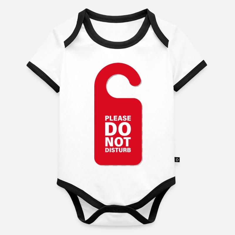 S’il vous plaît ne pas déranger se connecter en rouge Body Bébé bio contrasté manches courtes
