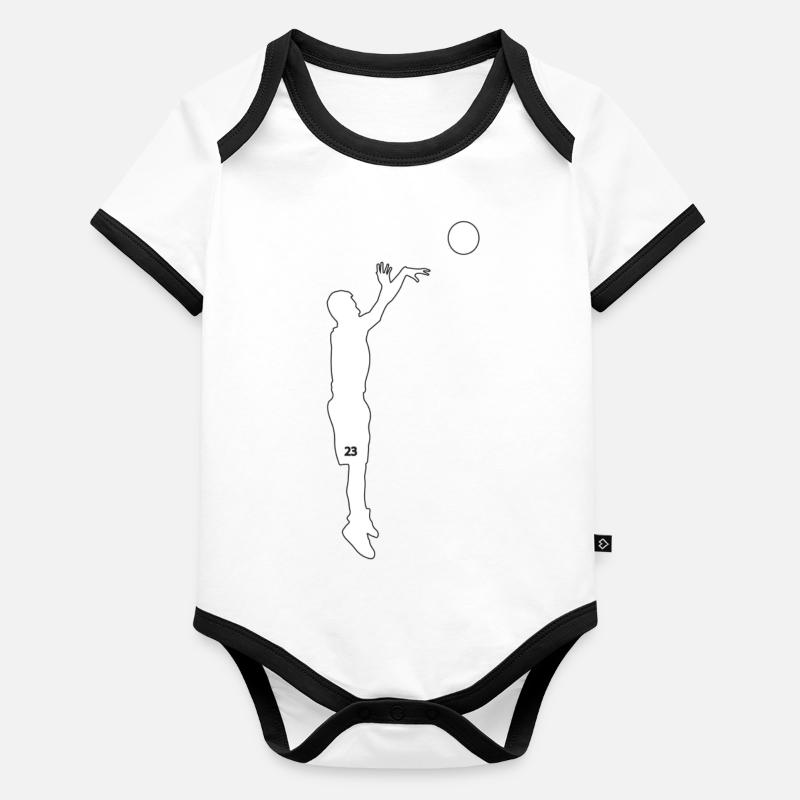 Basketball players Organic Baby Contrasting Bodysuit