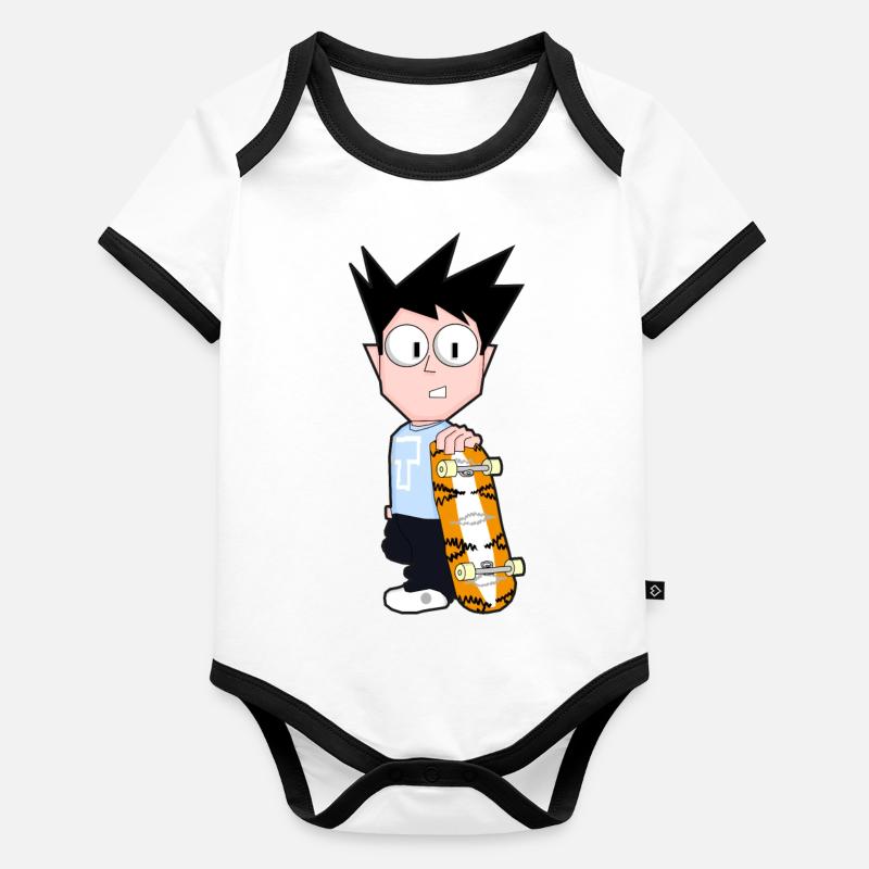 FRITZ - Skaterboy Organic Baby Contrasting Bodysuit