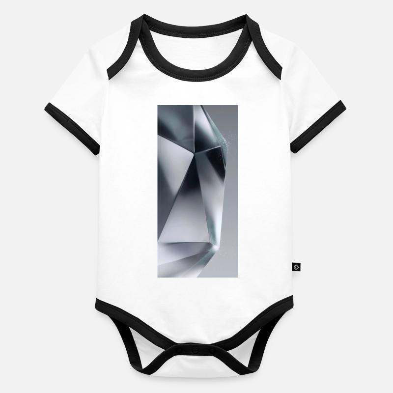 Cristal Body Bébé bio contrasté manches courtes
