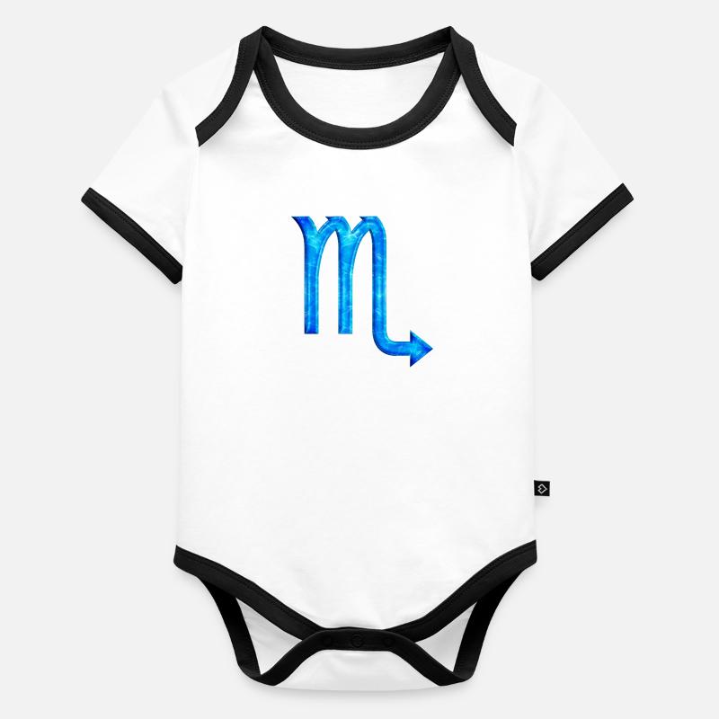 Scorpio Zodiac Organic Baby Contrasting Bodysuit