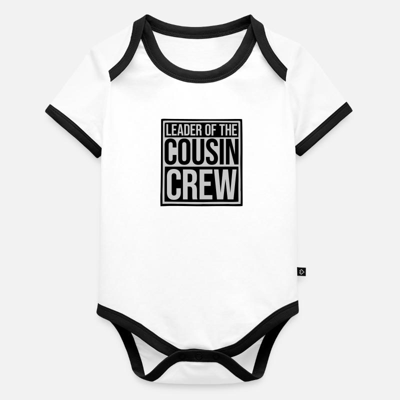 Leader Cousin Crew Team Body Bébé bio contrasté manches courtes