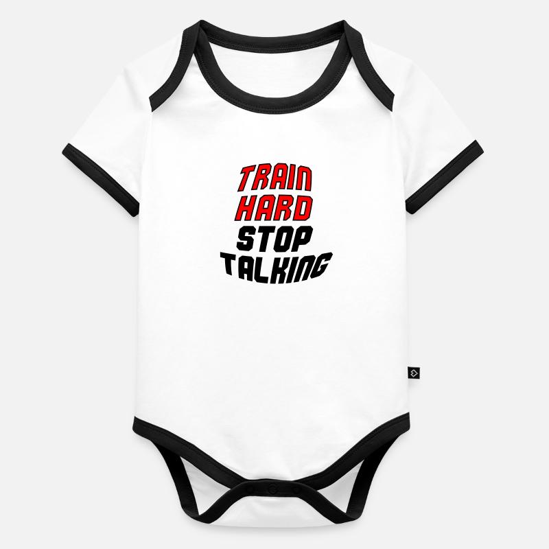 train hard stop talking Baby Bio-Kurzarm-Kontrastbody