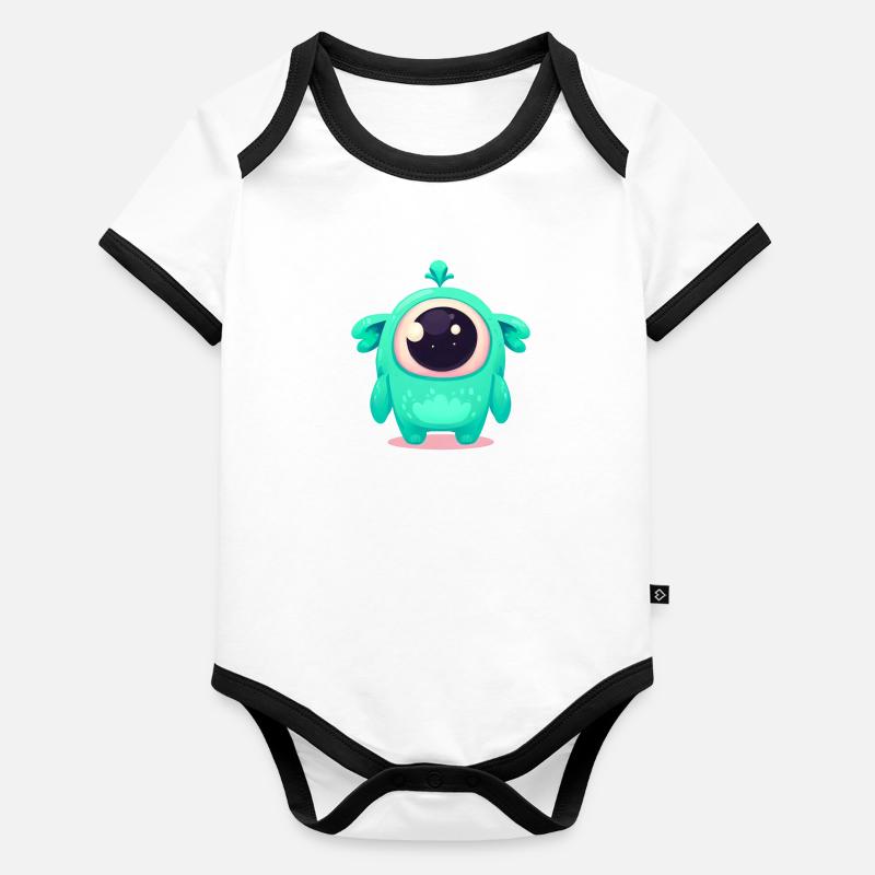 KiddyTikki Body Bébé bio contrasté manches courtes