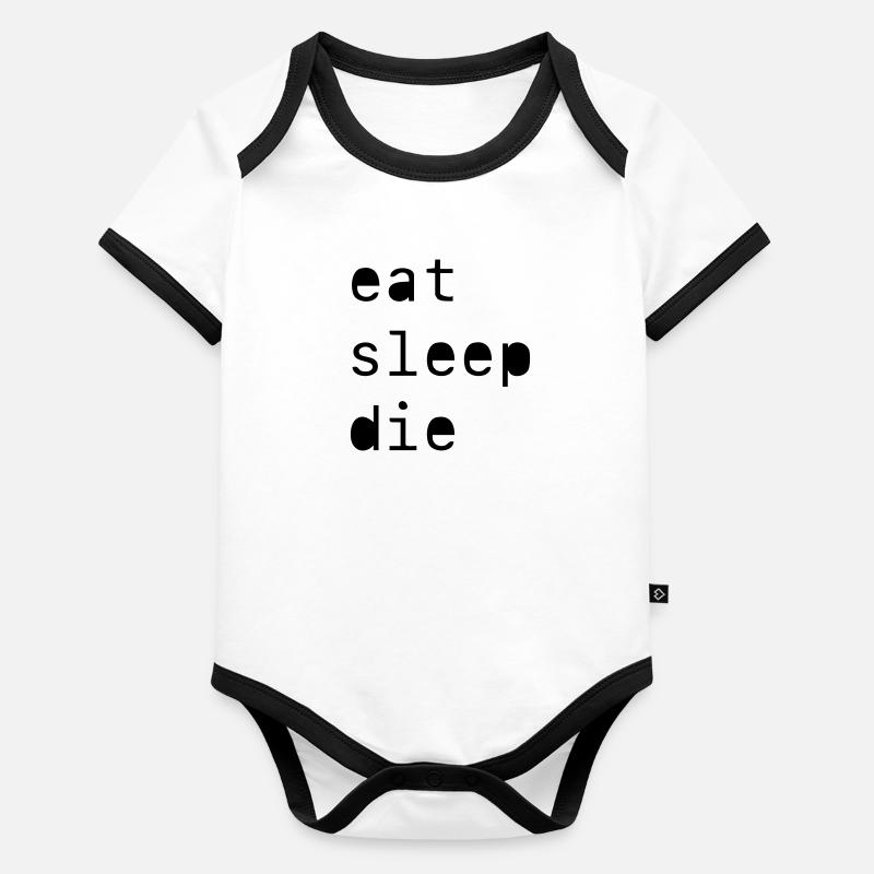 manger dormir mourir Body Bébé bio contrasté manches courtes