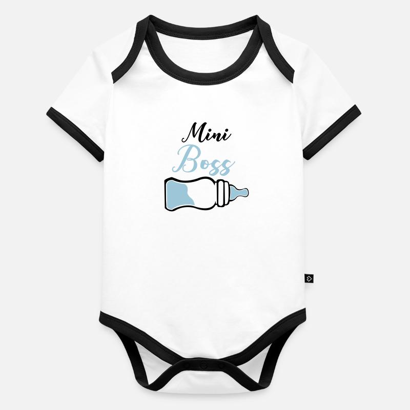 patron de biberon Body Bébé bio contrasté manches courtes