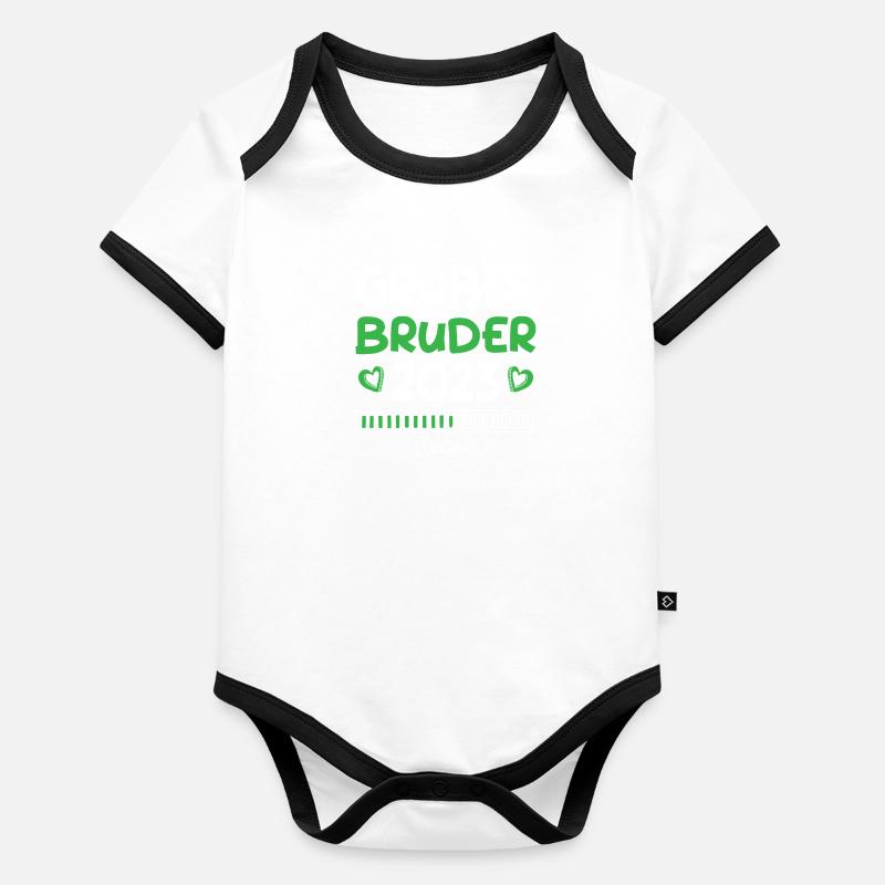Großer Bruder 2023 Loading Herz Baby Bio-Kurzarm-Kontrastbody