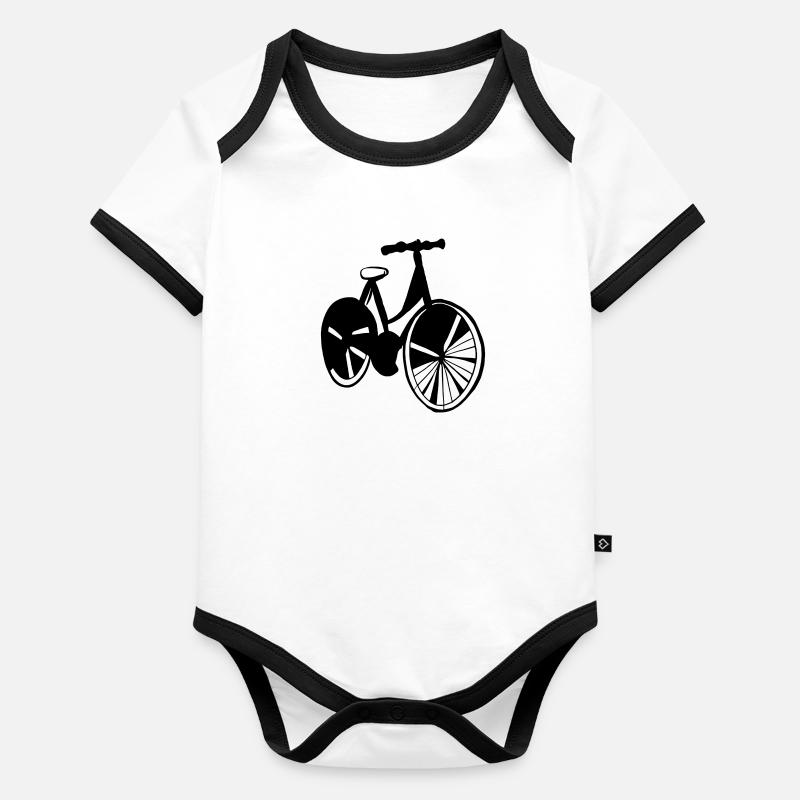 Bicycle Doodle Bicycles Cycling Vector 8 Body Bébé bio contrasté manches courtes