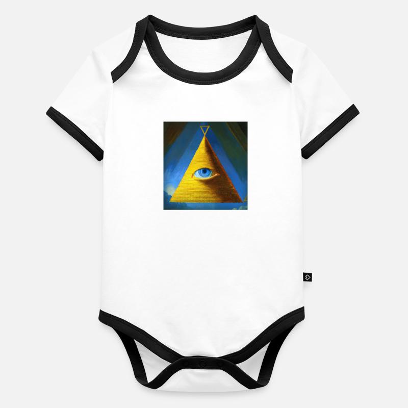 All Seeing Eye Organic Baby Contrasting Bodysuit