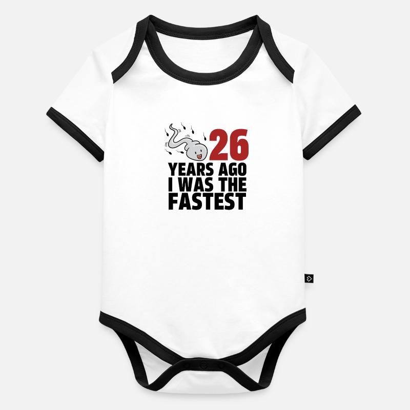 Vor 26 Jahren war ich der Schnellste Baby Bio-Kurzarm-Kontrastbody