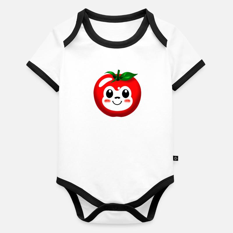 Tomate Comic Tomate Sweet Cartoon 1 Body Bébé bio contrasté manches courtes