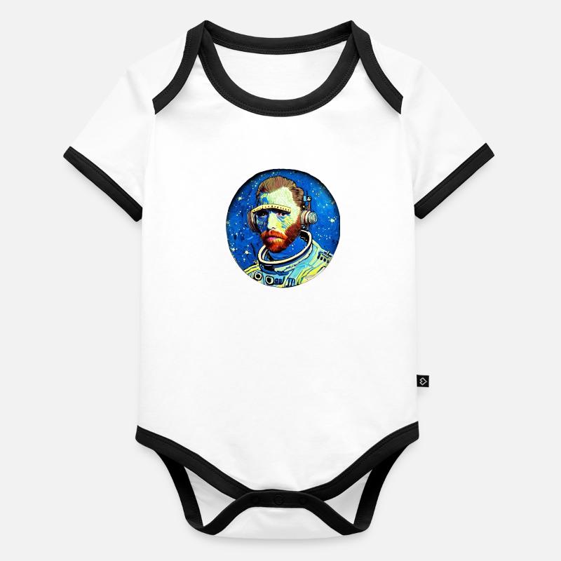 Van gogh Astronaute Body Bébé bio contrasté manches courtes