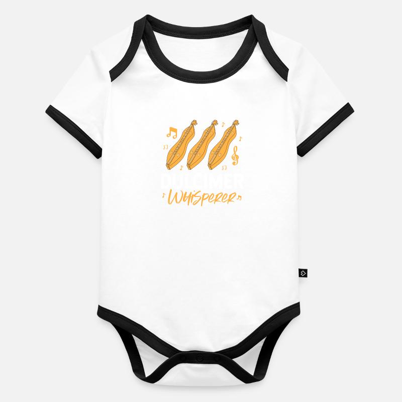 Dulcimer whisperer Organic Baby Contrasting Bodysuit