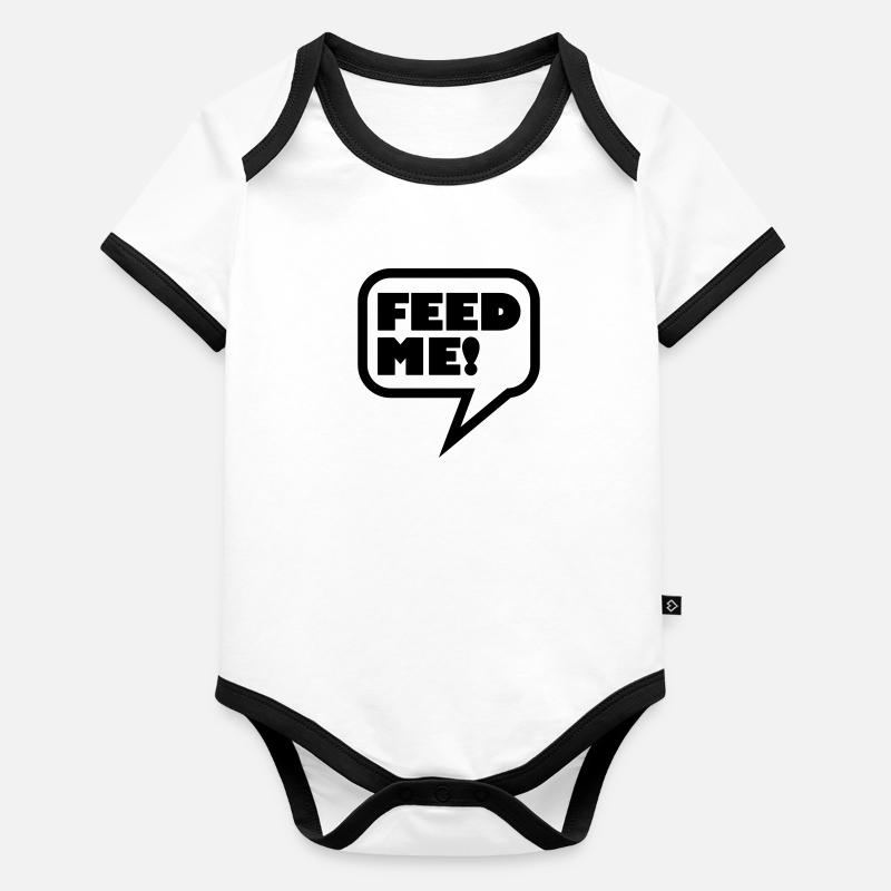 feed_me_1c Body Bébé bio contrasté manches courtes