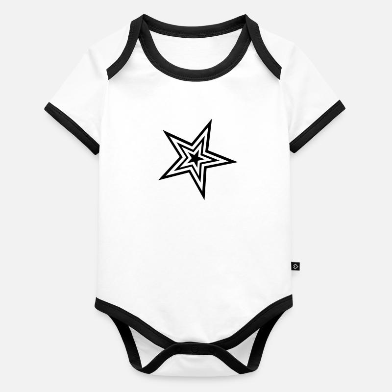 star Body Bébé bio contrasté manches courtes