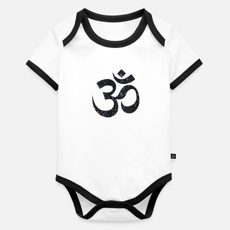 Om bokeh Organic Baby Contrasting Bodysuit