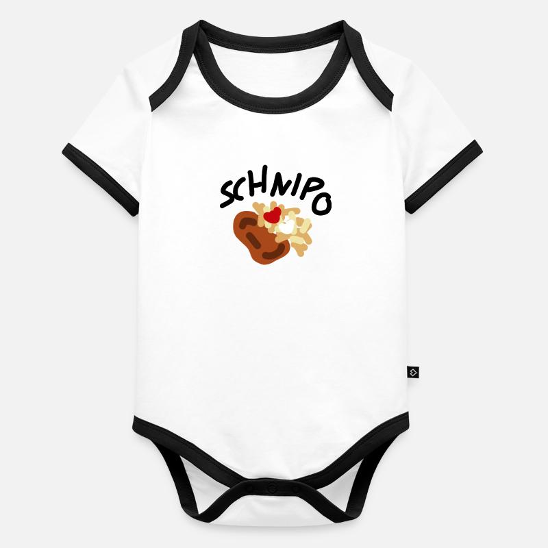 Schnipo Schnitzel Pommes Baby Bio-Kurzarm-Kontrastbody