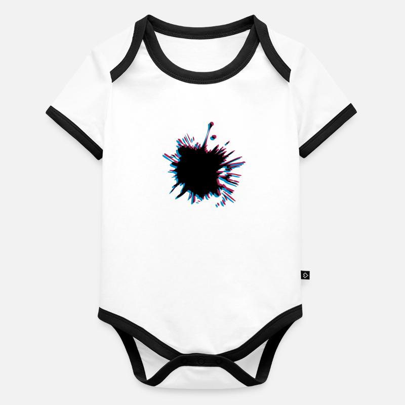 Des taches blob 3D Body Bébé bio contrasté manches courtes