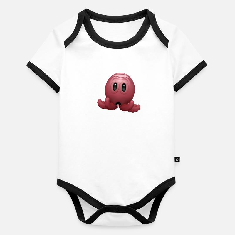 Squid Pro Quo! Body Bébé bio contrasté manches courtes