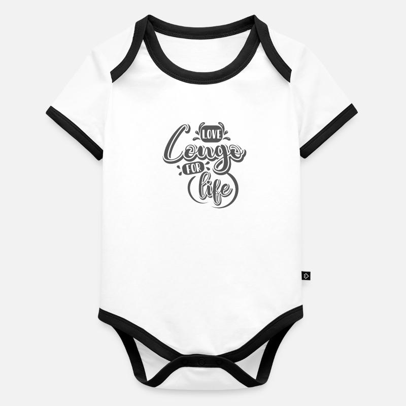 Love Congo For Life Body Bébé bio contrasté manches courtes