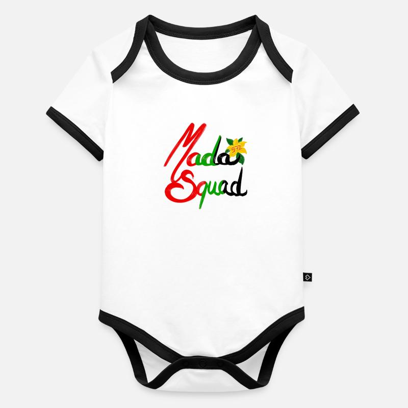 Mada squad 972 Body Bébé bio contrasté manches courtes