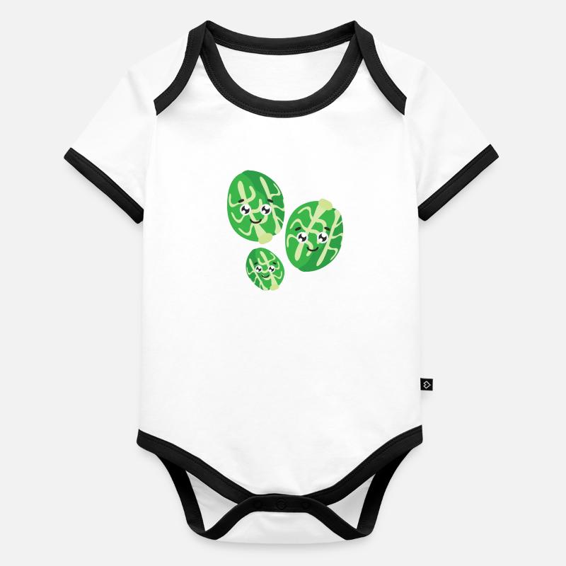 Brussels sprouts Organic Baby Contrasting Bodysuit