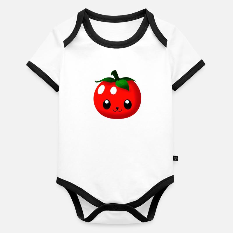 Tomate Comic Tomato Sweet Cartoon 7 Body Bébé bio contrasté manches courtes
