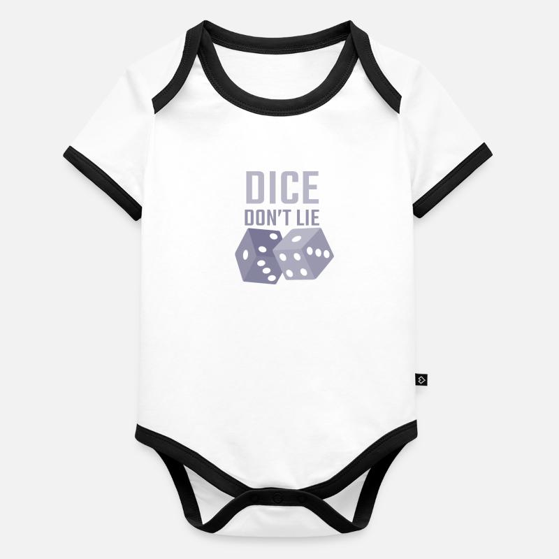 dice dont lie Organic Baby Contrasting Bodysuit