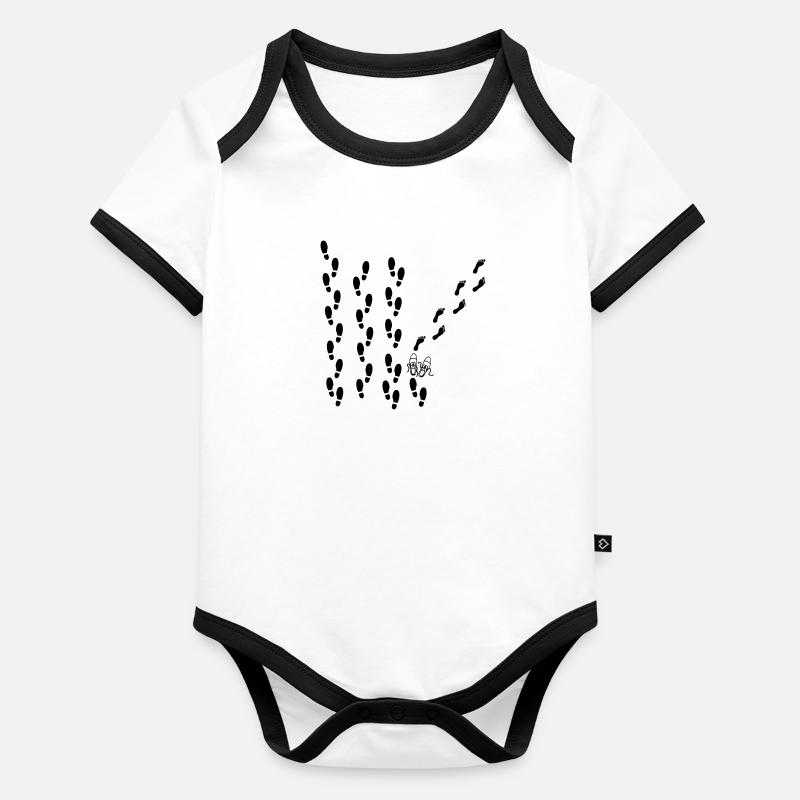 Spuren der Freiheit Baby Bio-Kurzarm-Kontrastbody