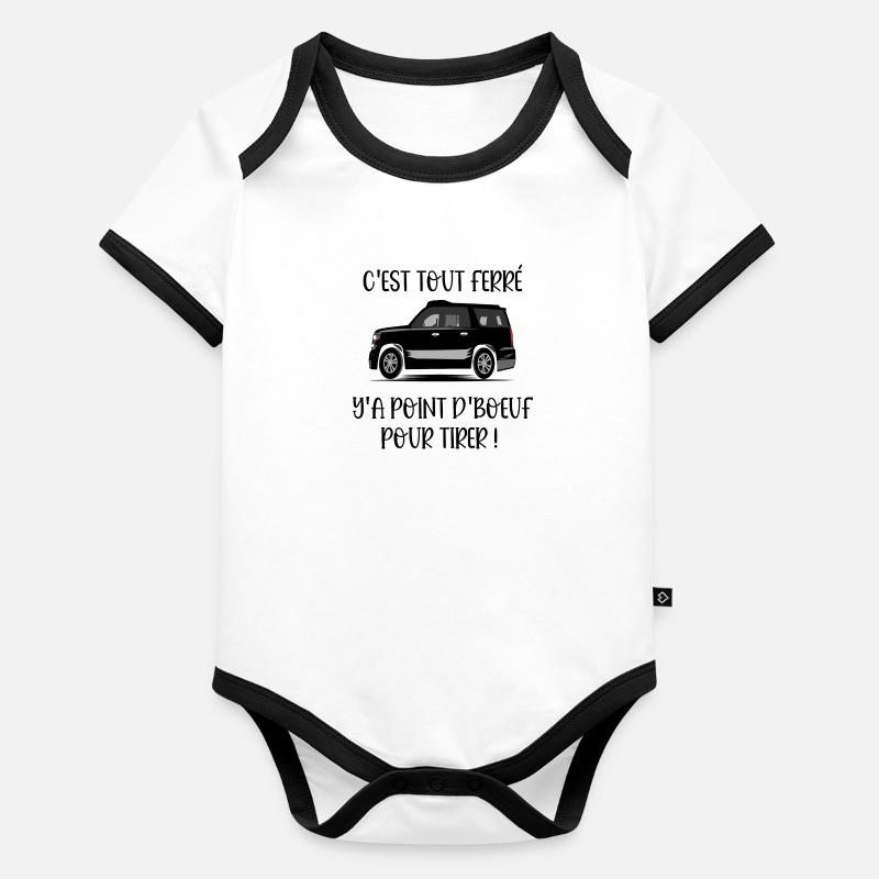 c'est tout ferré Body Bébé bio contrasté manches courtes