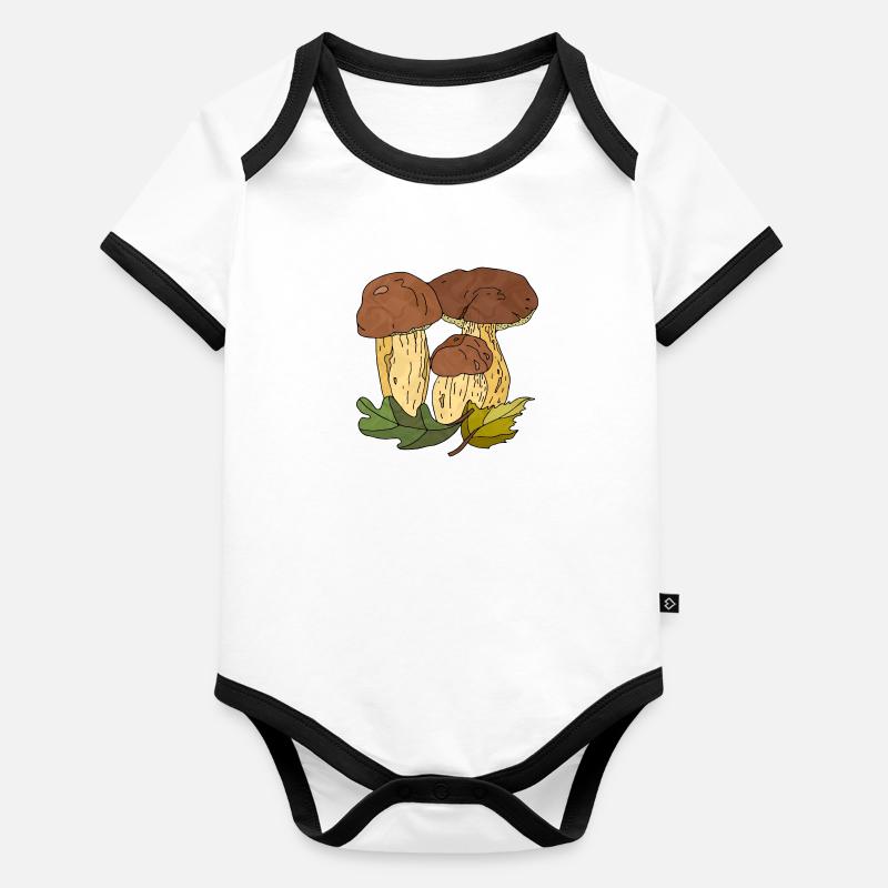 Mycètes Body Bébé bio contrasté manches courtes
