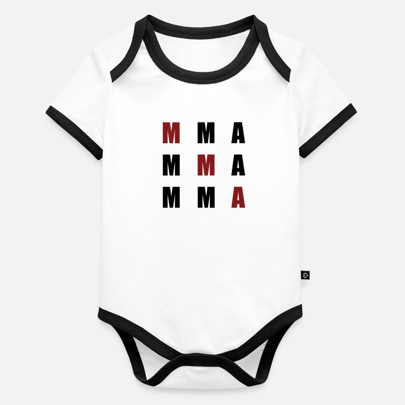 Cool MMA Martial Arts Pattern Gift Organic Baby Contrasting Bodysuit
