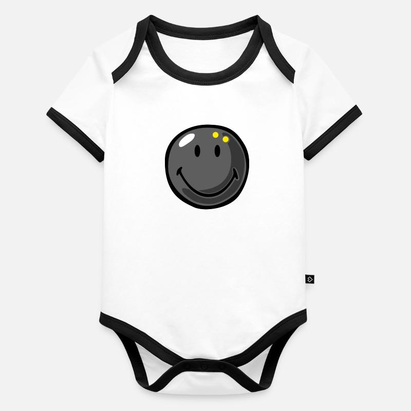 Smiley Squash Ball Organic Baby Contrasting Bodysuit