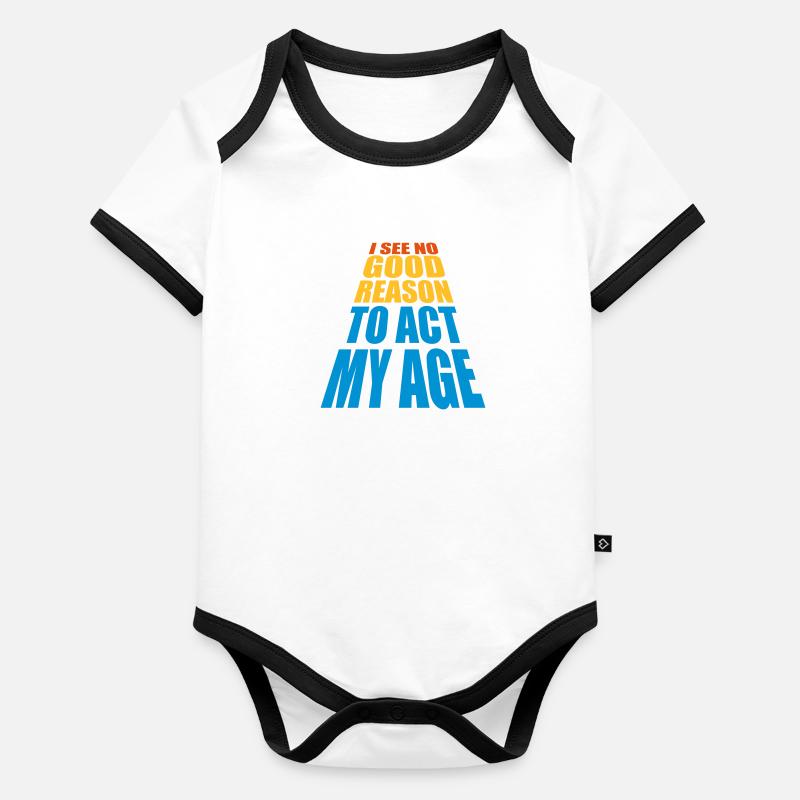 pour agir à mon âge Body Bébé bio contrasté manches courtes