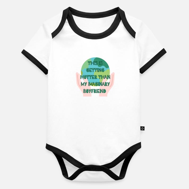 Stop global warming Organic Baby Contrasting Bodysuit